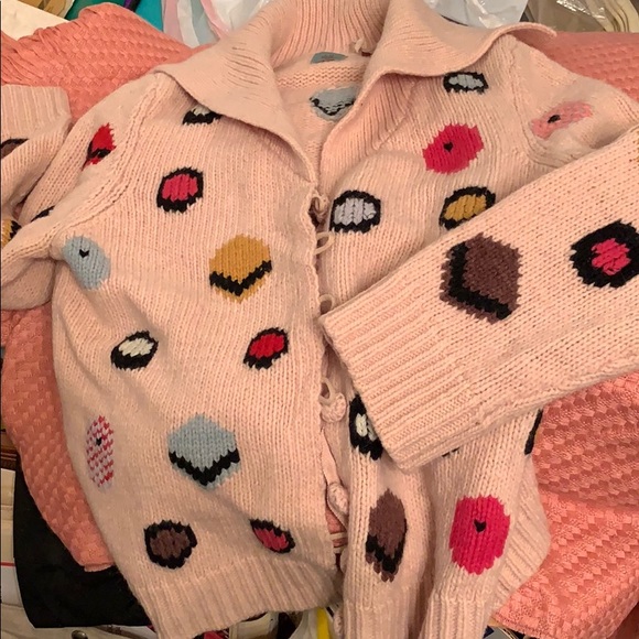 Anthropologie knit sweater with colorful circles - Picture 10 of 10